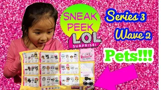 NEW!!! LOL Surprise PETS Series 3 Wave 2| Sneak Peek| Play Guess Who? with Us