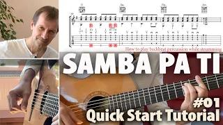 Samba Pa Ti 😎 guitar tab tutorial QUICK START lesson #01