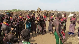 Hamar Tribe Singing and Dancing in Omo Valley, Ethiopia