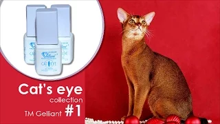 Трехфазный гель-лак Cat's eye collection GELLIANT 5мл #001 Маджента