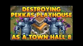 Clash Of Clans| How to beat P.E.K.K.A's Playhouse with TH7, TH8