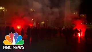 Italy Protesters Continue To Clash With Police Over New Covid-19 Restrictions | NBC News NOW