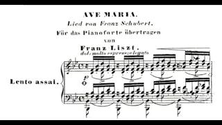 Liszt - Schubert, Ave Maria (S.558) - Piano music and score