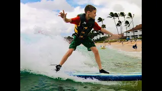 Surf Lesson with Hawaiian Style Surfing