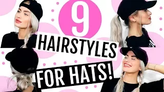 9 HAIRSTYLES FOR HATS! | LYSSRYANN