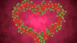ФУТАЖ Сердце из роз - Footage Heart of roses