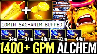 🔥 1400+ GPM Alchemist MAX Speed Farm — 10min 5 Aghanim Buffed Real ATM Machine Dota 2 Pro