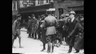 Irish civil war: The Four Courts in Dublin being bombarded in 1922.