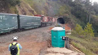 Primeiro trem a passar em Botucatu-sp depois das obras da serra, dia13 de julho de 2020