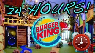 (LOCKED IN) 24 HOUR OVERNIGHT CHALLENGE AT BURGER KING PLAY PLACE - OVERNIGHT BURGER KING FORT