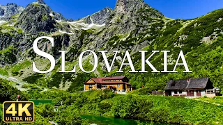 FLYING OVER SLOVAKIA [4K UHD] Amazing Beautiful Nature Scenery & Relaxing Music for Stress Relief