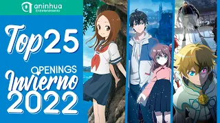 Top 25 Anime, Donghua & Aenimeisyeon Openings Invierno 2022 - Winter 2022