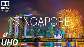 SINGAPORE FIREWORKS FESTIVAL WELCOME NEW YEAR 2024 With 8K ULTRA HD (60 FPS) - 8K NATURE FILM