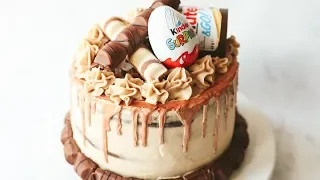 Kinder Cake with Gold Drip