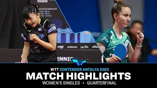 Miwa Harimoto vs Andreea Dragoman | WS QF | WTT Contender Antalya 2023