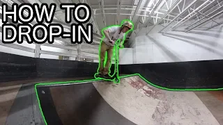 HOW TO DROP-IN ON A SCOOTER! Trick Tutorial Tuesdays