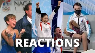 (1994 - 2022) Olympic Champions Celebrating Their Win | Ladies Figure Skating