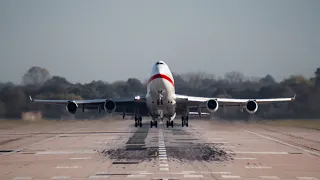 Korean Government 747 take off from Gatwick