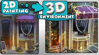 Turn a 2D painting into 3D environment - Powerful BLENDER Techniques