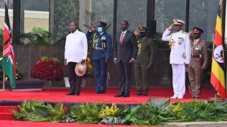 Museveni welcomed at State House Kenya, delivers great speech full of wisdom before President Ruto