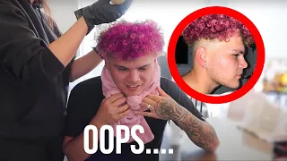 Dying My Boyfriends Hair OOPS.. | Karlee + Josh Vlog