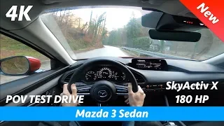 Mazda 3 Sedan 2020 - POV test drive in 4K | 2.0 SkyActiv X 180 HP (Consumption will 🤯)