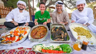 Amazing Arabian Food!! SEAFOOD BBQ MOUNTAIN in Dubai, UAE!