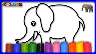 ANIMALS 🐘 Immerse in Creativity: Elephant Drawing, Coloring, and BIG Marker Pencil -AKN Kids House