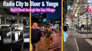 Night Walk Toronto - Radio City, through the Village, then to Yonge & Bloor [May 2024]