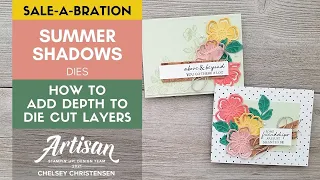 How To Add Depth & Contrast to Die Cut Layers with the Summer Shadows Dies & Shaded Summer Stamps