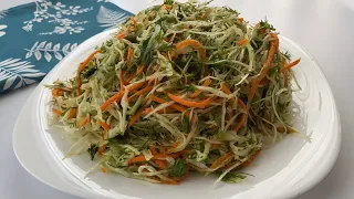 Bu salatı hazırlamaq 1 dəqiqənizi alacaq, bol vitaminli dadlı salat resepti