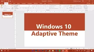 Windows 10 Adaptive Theme Concept