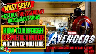 HOW TO REFRESH COSMETIC VENDOR - MARVEL'S AVENGERS GAME