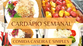 CARDÁPIO SEMANAL, COMIDA CASEIRA