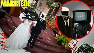 TV WOMAN AND CAMERAMAN GOT MARRIED IN REAL LIFE! (SKIBIDI MOVIE WEDDING RUINED)