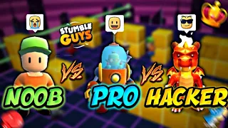 Noob vs Pro vs Hacker in Block Dash Stumble Guys 🍷 #stumbleguys #reyjugaming #khortex #aniketsonu