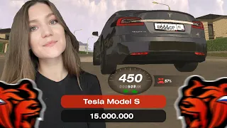 MODEL S ЕДЕТ 450 ГОВОРИЛИ ОНИ 😑 ОБЗОР НА ТЕСЛУ МОДЕЛ С 3 СТЕЙДЖА BLACK RUSSIA