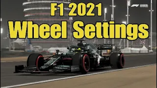 F1 2021 Wheel Settings (Logitech G29)