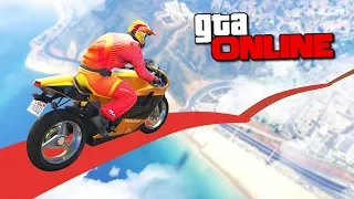 ДЕРЗКИЙ МОТОПАРКУР С ЖЕСТКИМ СПУСКОМ!  - ГОНКИ GTA 5 ONLINE ( ГТА 5 ГОНКИ )