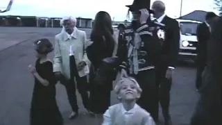 Michael Jackson and Lisa Marie Presley arriving in South Africa