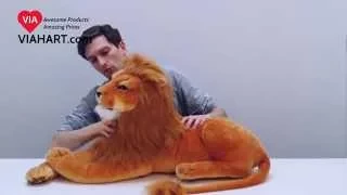 VIAHART 40 Inch Lion Stuffed Animal Plush  |  Lasodo the Lion | Product Info Video