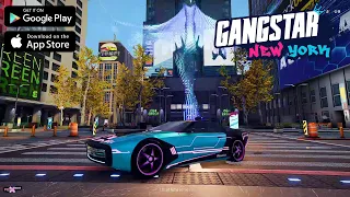 Gangstar: New York (Gameloft) Free Roam & Cyberpunk Car Gameplay