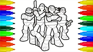TMNT Coloring Pages Markers