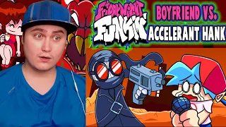 BOYFRIEND vs. ACCELERANT HANK?! Friday Night Funkin' Logic | Cartoon Animation | Reaction