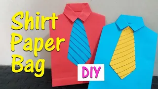 How To Make Shirt Paper Bag | Easy DIY Shirt Paper Bag | Gift Wrapping Ideas | Paper Crafts