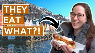 5 MUST-TRY Foods in Bergen Norway | American tries Norwegian Food with LOCAL Guides