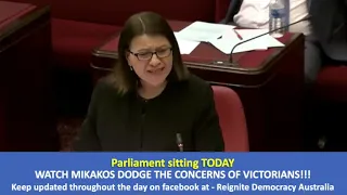 Parliament Sitting 1st Sept - Mikakos avoiding questions!