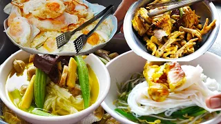 Random street food, within $1.50 breakfast street food, amazing Cambodian street food