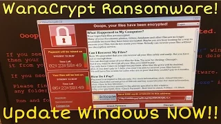 New WanaCrypt Ransomware SPREADING! Run Windows Update NOW!!!