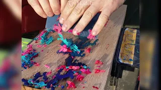 Melting Crayons Into Lichtenberg Art Piece